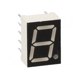 Afișaj LED cu 7 segmente 10,16mm 0,4 Nr.car: 1 Verde 140mcd pentru aplicații electronice | Electronic-mag.ro | Componente Electronice