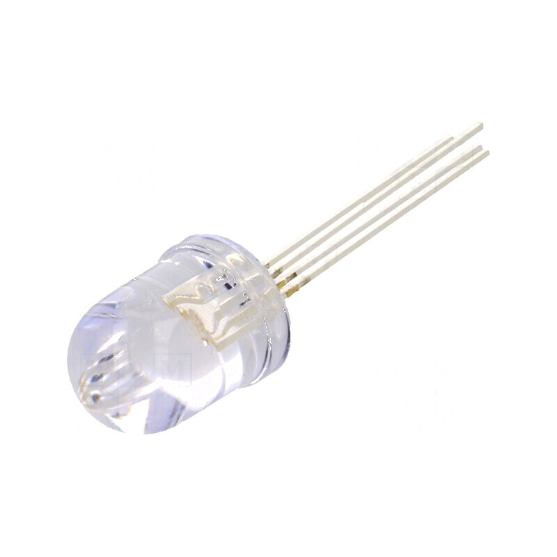 LED RGB 10mm 30° Convex cu Temperatura de Funcționare -30÷85°C, Nr. Term: 4 | Electronic-mag.ro | Componente Electronice