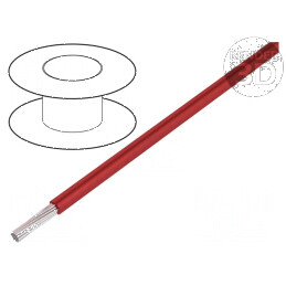 Cablu Litat 24AWG PVC Roșu 600V - Fără Clasificare CPR | Electronic-mag.ro | Componente Electronice