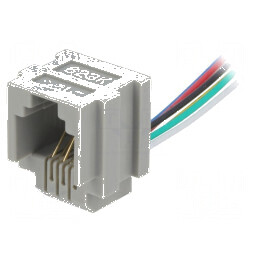 Conector RJ12 Soclu 150mm cu 6 PIN-uri și Blocare Panou - Cabluri Incluse | Electronic-mag.ro | Componente Electronice