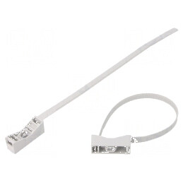 Clips tip curea din poliamidă pentru trese gri deschis - accesorii textile profesionale | Electronic-mag.ro | Componente Electronice
