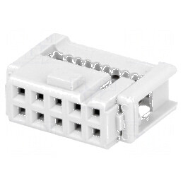 Conector IDC Mufă Mamă 10 PIN pentru Cablu-Bandă 1,27mm - Compatibilitate Excelentă | Electronic-mag.ro | Componente Electronice