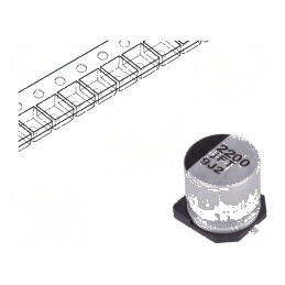 Condensator Electrolitic Low ESR SMD 2200uF 6.3V DC ±20% 60mΩ - Componentă Electronică de Înaltă Performanță | Electronic-mag.ro | Componente Electronice