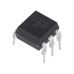 Optotriac 5kV pentru comutare în zero DIP6 - Model EL308X, Circuit de Control Electric | Electronic-mag.ro | Componente Electronice