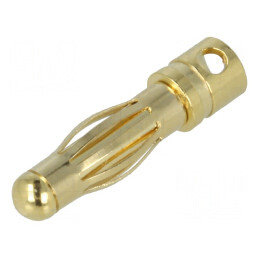 Conector banană 4mm neizolat 32A cu contacte din alamă aurită | Electronic-mag.ro | Componente Electronice