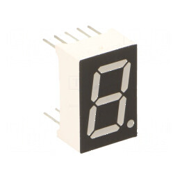 Afișaj LED 7 segmente 14,2mm 0,56" cu număr de caracter 1, culoare albastră anodizată | Electronic-mag.ro | Componente Electronice