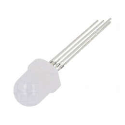 LED RGB 8mm Convex 30° cu Temperatura de Funcționare -30÷85°C, Nr. Term: 4 | Electronic-mag.ro | Componente Electronice