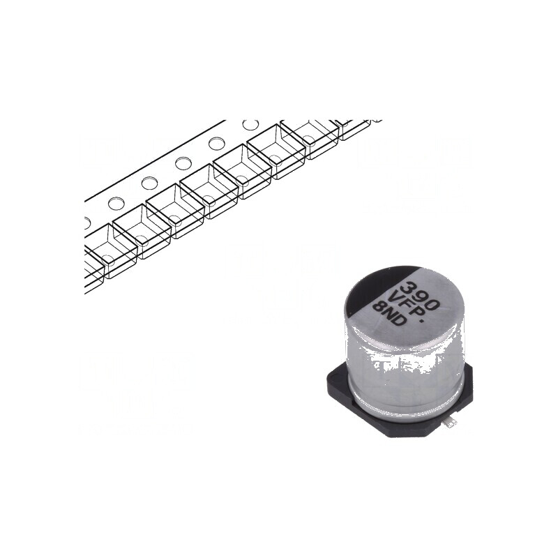 Condensator electrolitic SMD 390uF 35VDC Low ESR Ø10x10,2mm | Electronic-mag.ro | Componente Electronice Condensator electrolitic SMD 390uF 35VDC Low ESR Ø10x10,2mm | Electronic-mag.ro | Componente Electronice