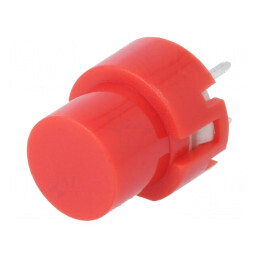 Comutator SPST-NO Poz: 2 cu Tastatură Roşie THT 1,3N - 0,01A/35VDC | Electronic-mag.ro | Componente Electronice