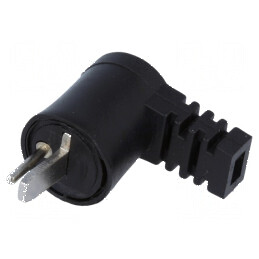Conector pentru difuzoare, mufă tată din plastic, unghi 90° - soluție ideală pentru conectare eficientă | Electronic-mag.ro | Componente Electronice
