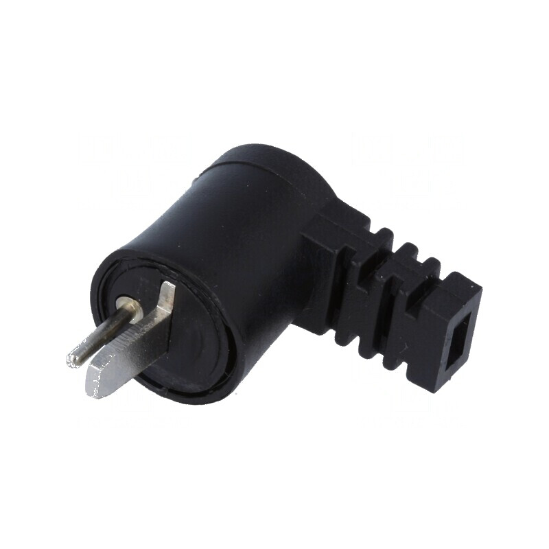 Conector pentru difuzoare, mufă tată din plastic, unghi 90° - soluție ideală pentru conectare eficientă | Electronic-mag.ro | Componente Electronice