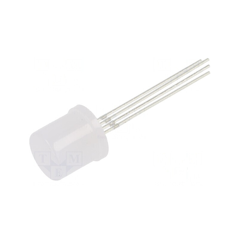 LED RGB 10mm 68-100mcd, 150-220mcd, 330-500mcd, unghi de 180°, Nr. term: 4 | Electronic-mag.ro | Componente Electronice