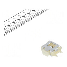 Microîntrerupător TACT SPST-NO 0,05A/12VDC SMT - Pozitie 2, Fara Contact | Electronic-mag.ro | Componente Electronice