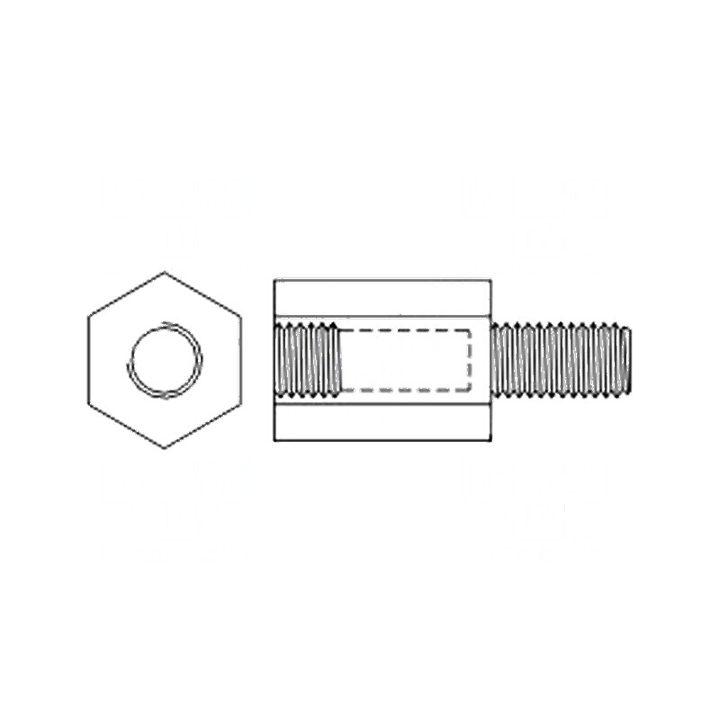 Piuliță Distanțieră Filetată 15mm M6 - Filet Interior și Exterior M6 | Electronic-mag.ro | Componente Electronice