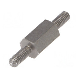 Piuliță Distanțieră Filetată 8mm, Filet Exterior M2.5, Hexagonală | Electronic-mag.ro | Componente Electronice