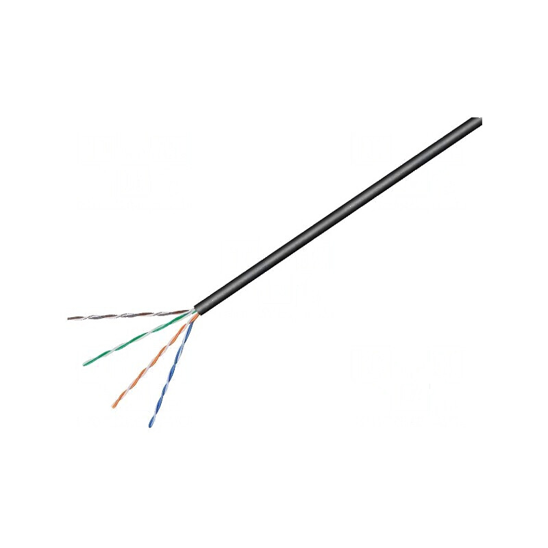 Cablu U/UTP 4x2x24AWG 6 Exterior Litat CCA PE Negru 100m - Cablu de Rețea pentru Aplicații Exterioare | Electronic-mag.ro | Componente Electronice Cablu U/UTP 4x2x24AWG 6 Exterior Litat CCA PE Negru 100m - Cablu de Rețea pentru Aplicații Exterioare | Electronic-mag.ro | Componente Electronice