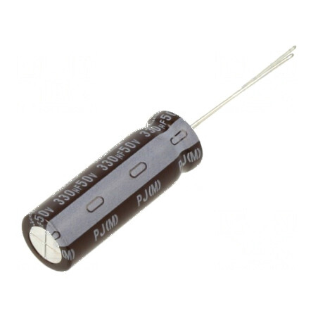 Condensator Electrolitic Low ESR THT 330uF 50VDC Ø10x31,5mm - Componentă Electronică de Înaltă Performanță | Electronic-mag.ro | Componente Electronice