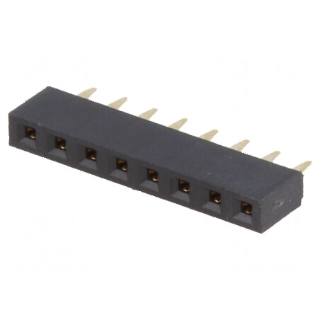 Conector şiruri pini soclu mamă 8 pini 2,54mm THT 1x8 - Componentă electronică de interconectare | Electronic-mag.ro | Componente Electronice