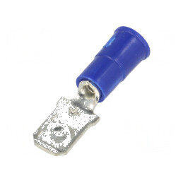 Terminal plat 6,4mm 0,8mm crimpat pe cablu izolat - Conector tată profesional | Electronic-mag.ro | Componente Electronice