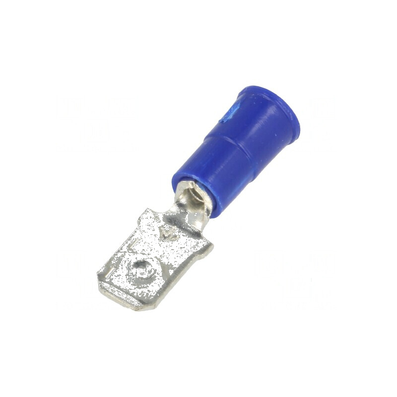 Terminal plat 6,4mm 0,8mm crimpat pe cablu izolat - Conector tată profesional | Electronic-mag.ro | Componente Electronice