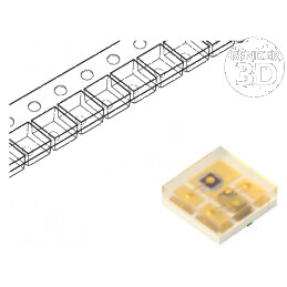 LED SMD 0202 Galben/Albastru 0,65x0,65x0,25mm 140° 5mA - Iluminare Eficientă și Compactă | Electronic-mag.ro | Componente Electronice
