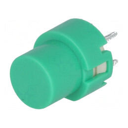 Comutator Tastatură Poz: 2 SPST-NO 0,01A/35VDC Verde THT 1,3N pentru Circuit Electric | Electronic-mag.ro | Componente Electronice