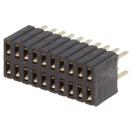 Conector şiruri pini soclu mamă PIN 20, 1,27mm THT 2x10 - Componentă electronică de înaltă calitate | Electronic-mag.ro | Componente Electronice