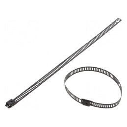 Colier de strângere din oțel inoxidabil AISI 304, dimensiuni L: 200mm, W: 7mm | Electronic-mag.ro | Componente Electronice