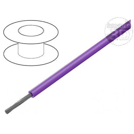 Cablu LiYv litat 0,5mm² PVC violet 900V 100m Clasa 5 - Cablu electric profesional pentru instalații electrice | Electronic-mag.ro | Componente Electronice