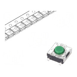 Microîntrerupător TACT SPST 0,05A 12VDC SMT 1,6N 3,1mm - Comutator Compact pentru Aplicații Electrice | Electronic-mag.ro | Componente Electronice