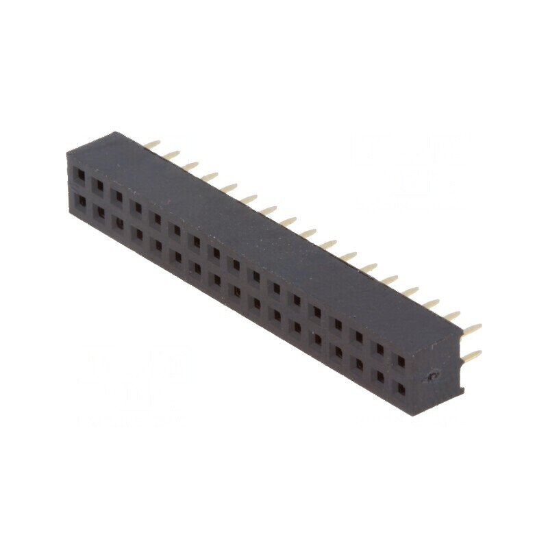 Conector şiruri pini soclu mamă PIN 34 drept 2mm THT 2x17 - Componentă electronică de conectare | Electronic-mag.ro | Componente Electronice
