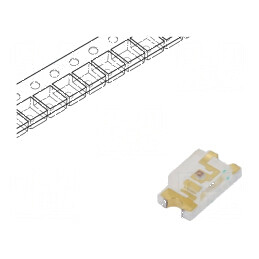 LED SMD 1206 Galben 30-100mcd 3,2x1,6mm 140° 20mA λd: 588nm - Lumină Eficientă pentru Aplicații Diverse | Electronic-mag.ro | Componente Electronice
