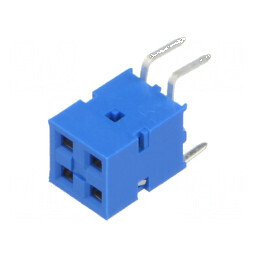 Conector PCB-PCB Soclu Mamă Dubox® 2,54mm, 4 PIN THT 2A Aurit | Electronic-mag.ro | Componente Electronice
