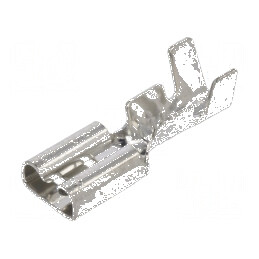 Terminal plat 4,8mm 0,5mm mamă crimpat pe cablu drept din alamă - Conector electric profesional | Electronic-mag.ro | Componente Electronice