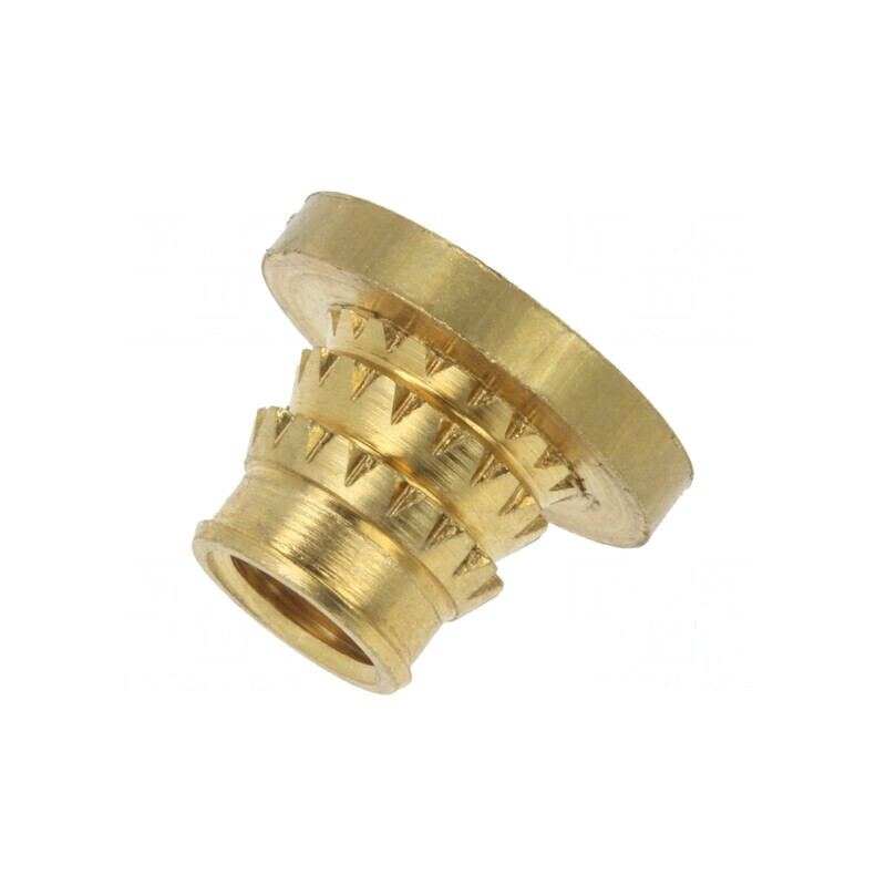 Adaos filetat din alamă M5 BN 37898 - Lungime 6,6mm pentru aplicații pe plastic | Electronic-mag.ro | Componente Electronice Adaos filetat din alamă M5 BN 37898 - Lungime 6,6mm pentru aplicații pe plastic | Electronic-mag.ro | Componente Electronice