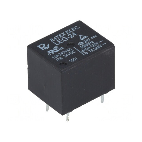Releu electromagnetic SPDT 24VDC cu contacte max 10A - soluție fiabilă pentru automatizări industriale | Electronic-mag.ro | Componente Electronice