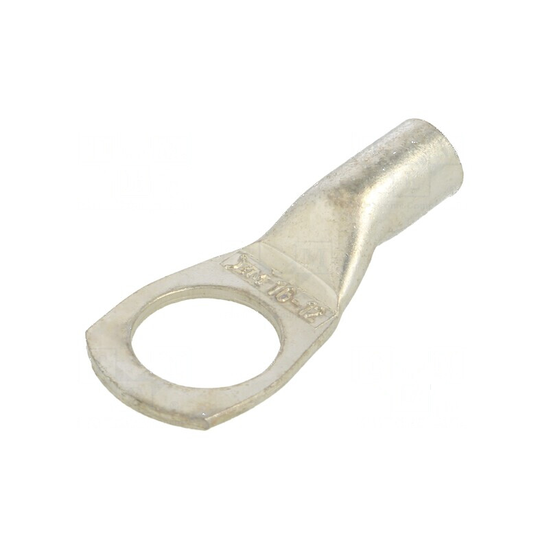 Vârf inelar tubular M12 16mm² crimpat pe cablu cositorit - Conector electric de calitate superioară | Electronic-mag.ro | Componente Electronice