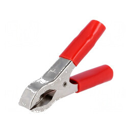 Bornă crocodil 30A cu Capacitate de Prindere Max. 25mm - Roșie | Electronic-mag.ro | Componente Electronice