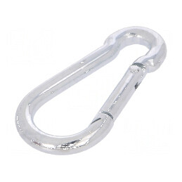 Carabină din oțel zincată pentru cabluri, lungime 60mm, diametru 6mm | Electronic-mag.ro | Componente Electronice