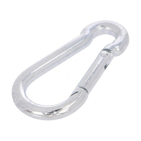 Carabină din oțel zincată pentru cabluri, lungime 60mm, diametru 6mm | Electronic-mag.ro | Componente Electronice