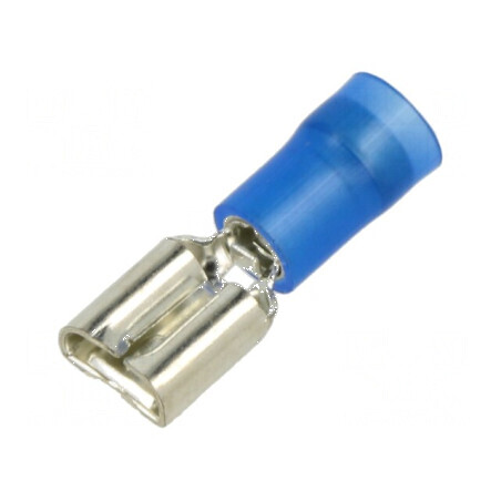 Terminal plat 6,3mm 0,8mm mamă pentru cablu 1,5÷2,5mm², crimpare de înaltă calitate | Electronic-mag.ro | Componente Electronice