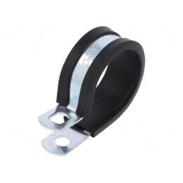 Clipsuri Øbuclă din oţel pentru montaj - Dimensiuni 28,6-30,2mm, lățime 13mm, orificiu montaj 6,5mm | Electronic-mag.ro | Componente Electronice
