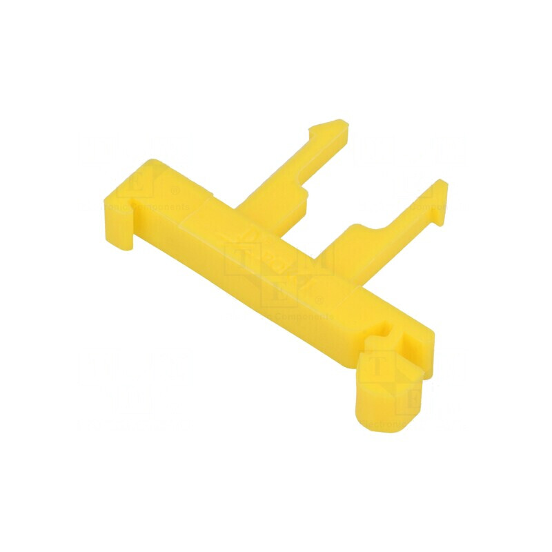 Clemă de Fixare pentru Șină DIN - Clichet Galben din Poliamidă | Electronic-mag.ro | Componente Electronice Clemă de Fixare pentru Șină DIN - Clichet Galben din Poliamidă | Electronic-mag.ro | Componente Electronice