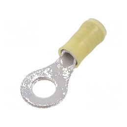 Vârf inelar M6 cu diametru 6,73mm pentru cablu izolat 3÷6mm², crimpat | Electronic-mag.ro | Componente Electronice