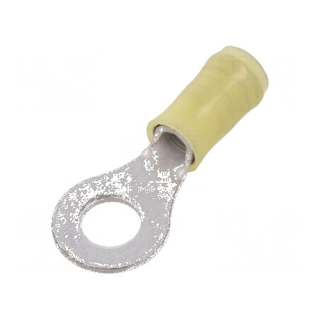 Vârf inelar M6 cu diametru 6,73mm pentru cablu izolat 3÷6mm², crimpat | Electronic-mag.ro | Componente Electronice