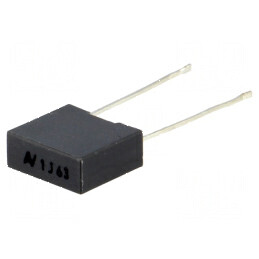 Condensator poliester 1uF 40VAC 63VDC 7,5mm ±5% dimensiuni 10x4x9mm | Electronic-mag.ro | Componente Electronice
