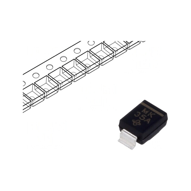 Diodă TVS Unidirecțională 600W 33,3V 12,4A DO215AA - Protecție Echipamente Electronice | Electronic-mag.ro | Componente Electronice Diodă TVS Unidirecțională 600W 33,3V 12,4A DO215AA - Protecție Echipamente Electronice | Electronic-mag.ro | Componente Electronice