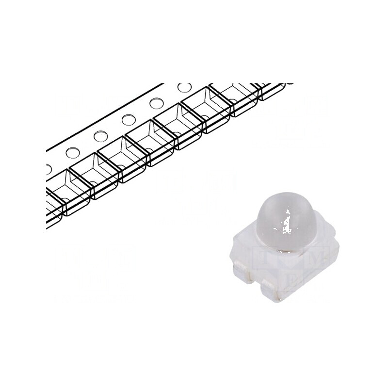 LED SMD 3528 PLCC4 Roșie 2240-7150 mcd 3,5x2,8x3,87 mm 30° - Lumină Eficientă pentru Iluminat Interior și Exterior | Electronic-mag.ro | Componente Electronice