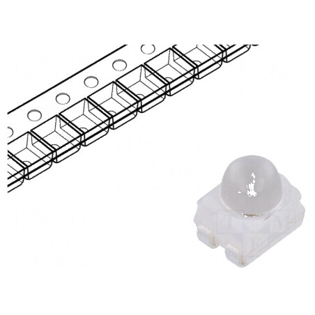 LED SMD 3528 PLCC4 Roșie 2240-7150 mcd 3,5x2,8x3,87 mm 30° - Lumină Eficientă pentru Iluminat Interior și Exterior | Electronic-mag.ro | Componente Electronice