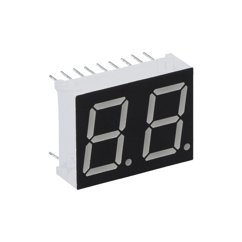 Afișaj LED cu 7 segmente, 14,22mm, 0,56", Număr car: 2, Roșie, Catod | Electronic-mag.ro | Componente Electronice Afișaj LED cu 7 segmente, 14,22mm, 0,56", Număr car: 2, Roșie, Catod | Electronic-mag.ro | Componente Electronice